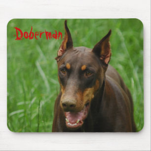 Rot und Rost-Dobermann Mousepad