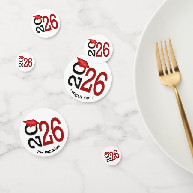Rot und Schwarz 2025 Abschluss Konfetti (Gruppe)