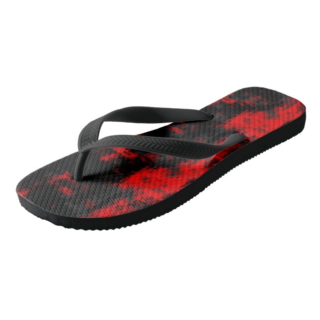 rot und schwarz abstrakt flip flops (Schrägansicht)