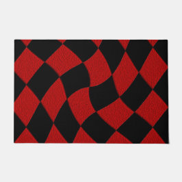 Rot und Schwarz Abstrakt geprüft Türmatte