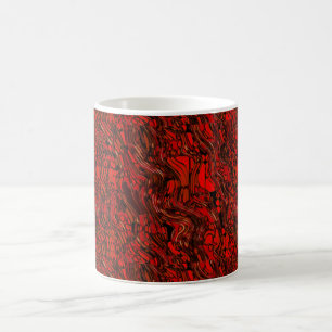 Rot und Schwarz Abstrakt Tasse