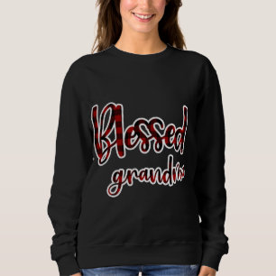 Rot und Schwarz Buffalo Kariert gesegnete Oma Matc Sweatshirt