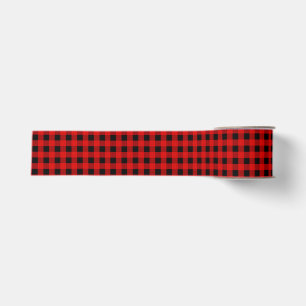 Rot und Schwarz Buffalo Kariert Holiday Gingham Ripsband