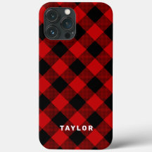 Rot und Schwarz Buffalo Kariert Personalisiert