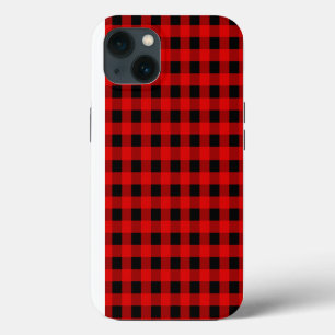 Rot und Schwarz Buffalo Karo Weihnachts-Gingham    iPhone 13 Hülle