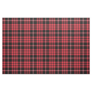 Rot und Schwarz gestreiftes schottisches Tartan-Mu Stoff