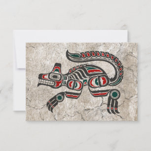 Rot und Schwarz Haida Spirit Wolf