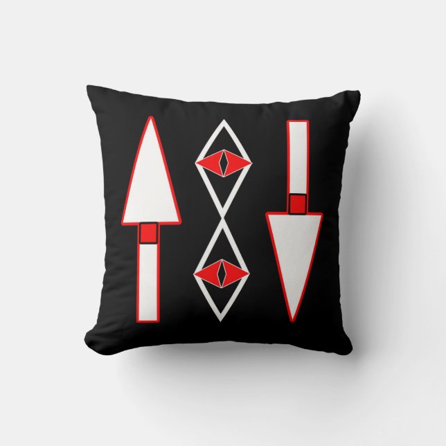 Rot und Schwarz,Inspiration für Trend Kissen (Vorderseite)