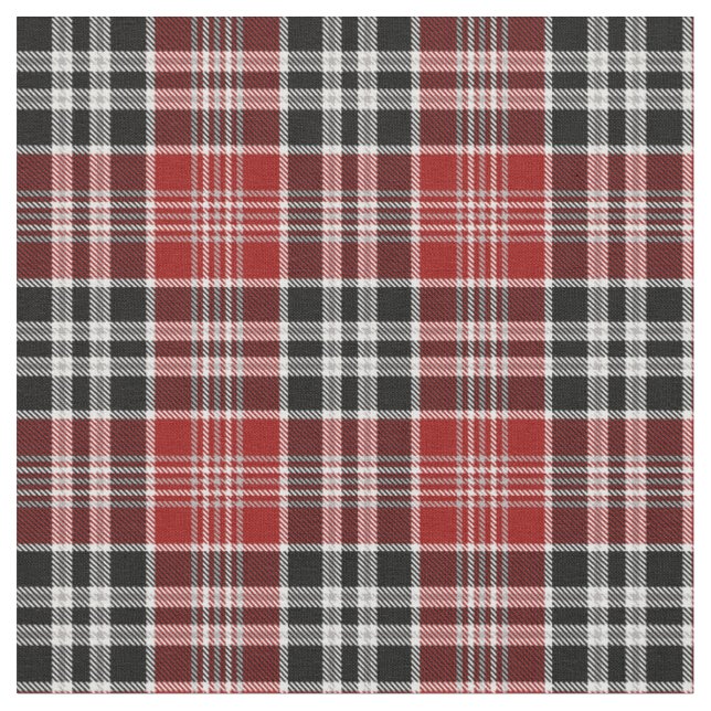Rot und Schwarz Kariert Buffalo Karo Pattern Stoff (Nahaufnahme)