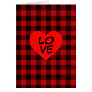 Rot und schwarz kariert mit Herzlichkeit
