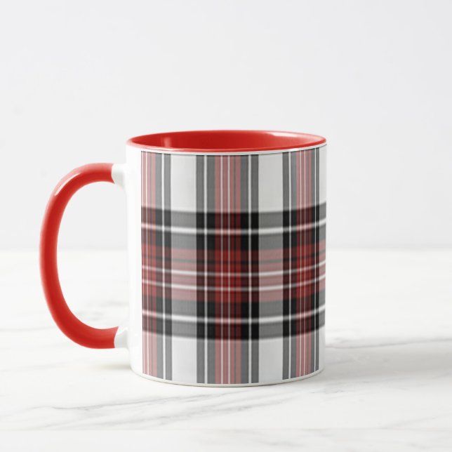 Rot und Schwarz Kariert Tasse (Links)