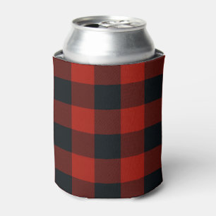 Rot und Schwarz karierte Quadrate Buffalo Plaid Dosenkühler