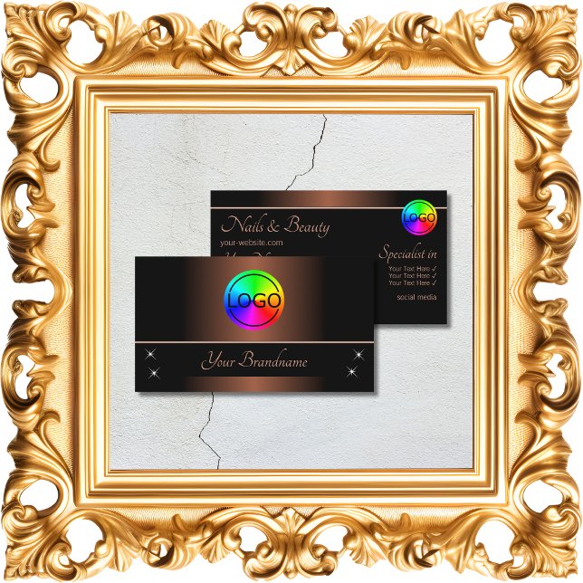 Rot und schwarz mit Beruflichem Logo Visitenkarte (Von Creator hochgeladen)