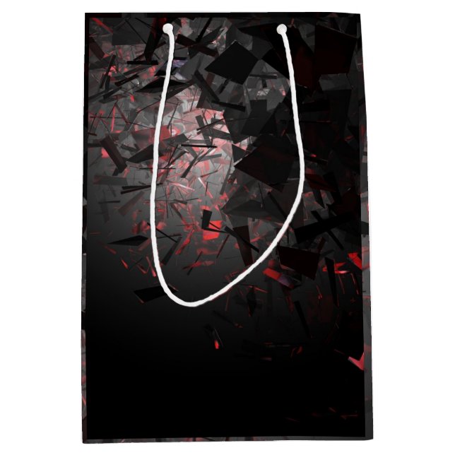 Rot und Schwarz Mittlere Geschenktüte (Vorderseite)