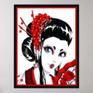 Rot und Schwarz Poster