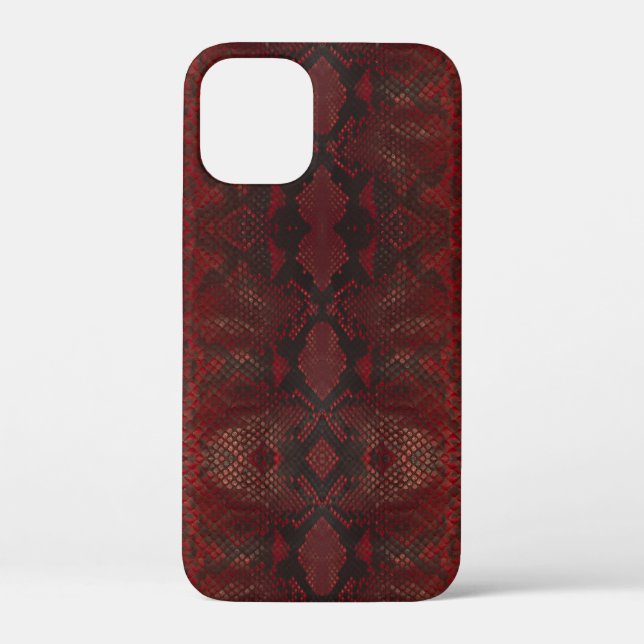 Rot und Schwarz-Python-Print Case-Mate iPhone Hülle (Rückseite)