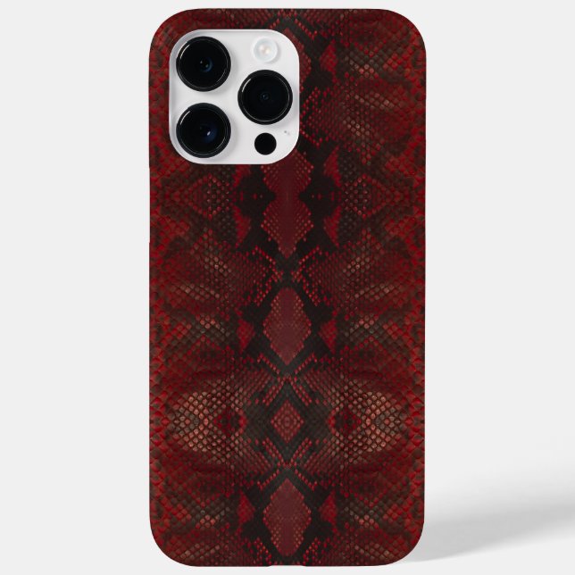 Rot und Schwarz-Python-Print Case-Mate iPhone Hülle (Rückseite)