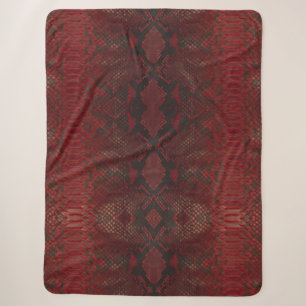 Rot und Schwarz-Python-Print Sherpadecke