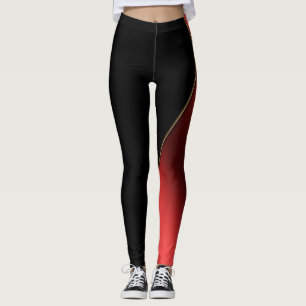 Rot und schwarz schattig leggings
