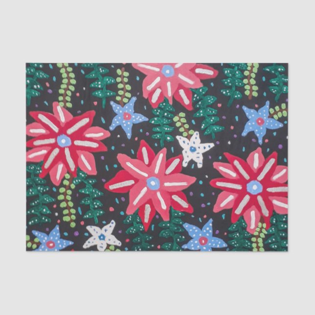 Rot und Schwarz Seidenpapier (Vorderseite)