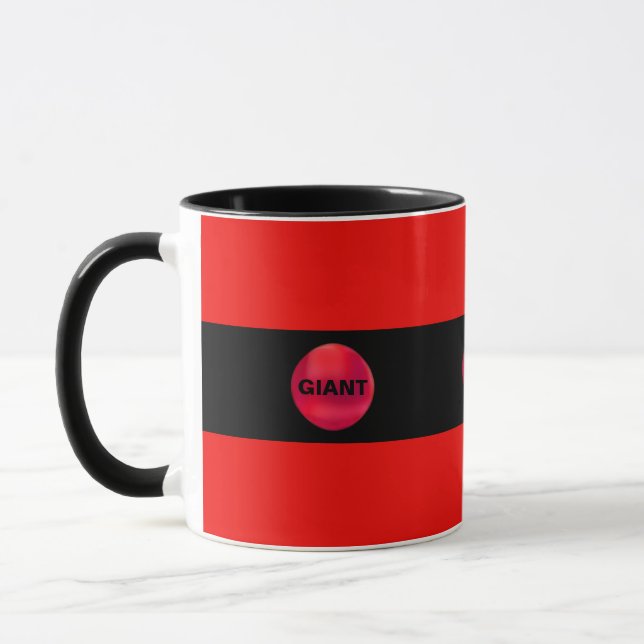 Rot und Schwarz Streifen Tasse (Links)