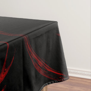 rot und schwarz tischdecke