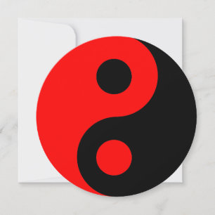 Rot und Schwarz Yin Yang Symbol Geburtstag Einladung