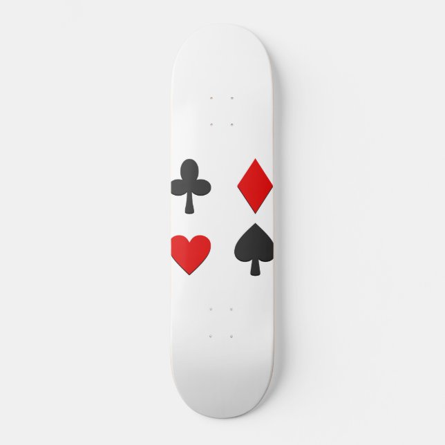 Rot und schwärzen Sie vier Anzugs-WeißSkateboards Skateboard (Vorderseite)