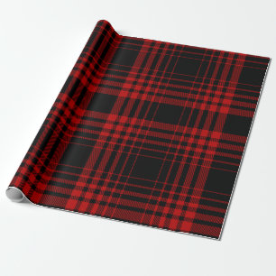 Rot und schwarzes Tartan-Karo schottisches nahtlos Geschenkpapier