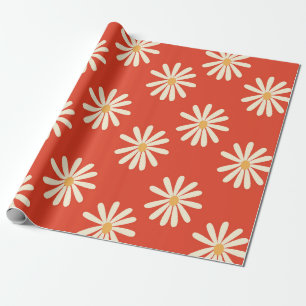 Rot und Senf in den 1970er Jahren Vintage Retro-Bl Geschenkpapier