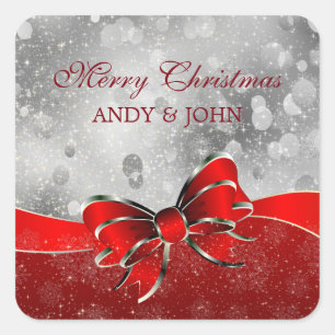 Rot und Silberschwanz Quadratischer Aufkleber