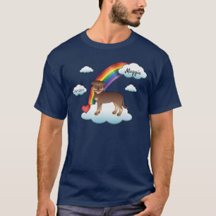 Rot und Tan Rottweiler Niedlich Hunde-Rainbow-Gede T-Shirt