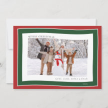 Rot und Tannenbaumgrün umrandetes Weihnachtsfest