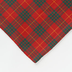 Rot und Wald Green Cameron Clan Tartan Fleecedecke