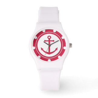 Rot und Weiß Anchor Nautic Armbanduhr