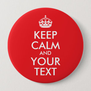 Rot und Weiß Behalten Ruhe und Ihr Text Button