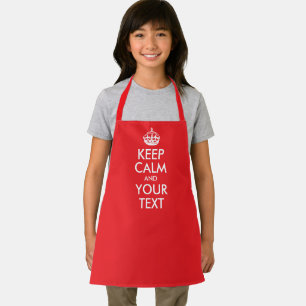 Rot und Weiß Behalten Ruhe und Ihr Text Schürze