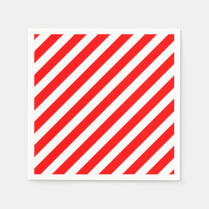 Rot und Weiß Candy Stripes Papier Napkins Serviette