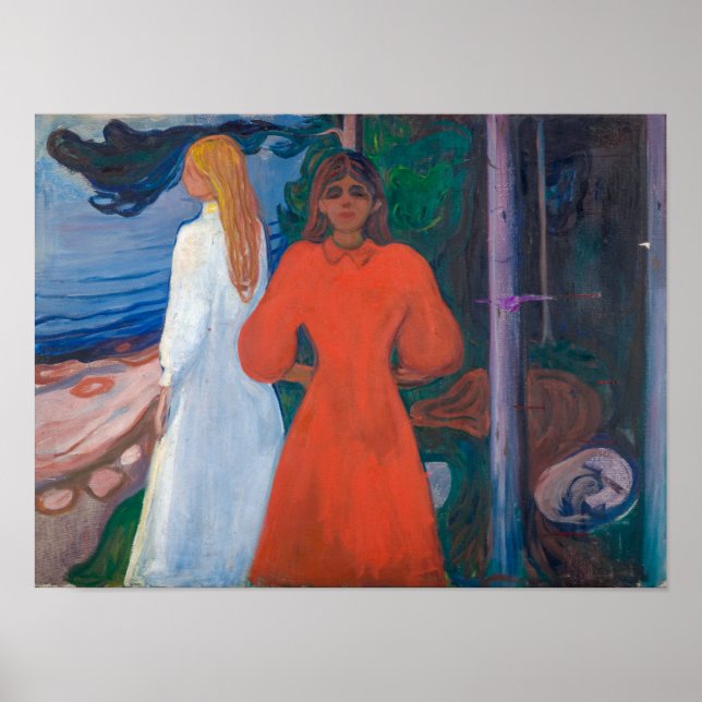 Rot und Weiß | Edvard Munch | Poster (Vorne)