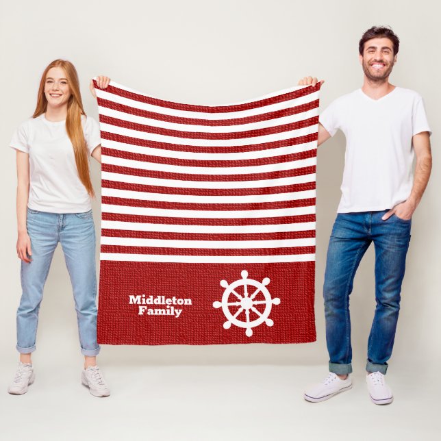 Rot und Weiß Fleecedecke (Beispiel)