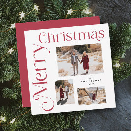 Rot und Weiß frohe Weihnachten Modernes Foto