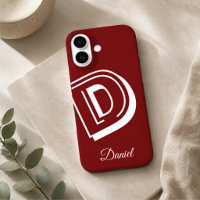 Rot und Weiß Gehäuse-iPhone - personalisierte Beze