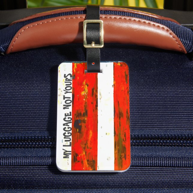 rot und weiß gepäckanhänger (Vorderseite Insitu 2)