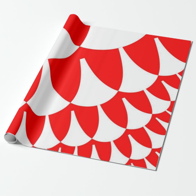 Rot und Weiß Geschenkpapier (Ungerollt)