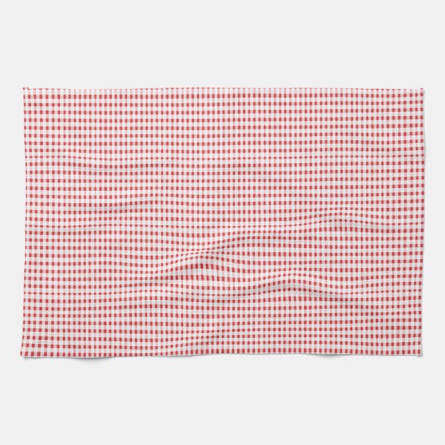 Rot und Weiß Geschirrtuch (Horizontal)