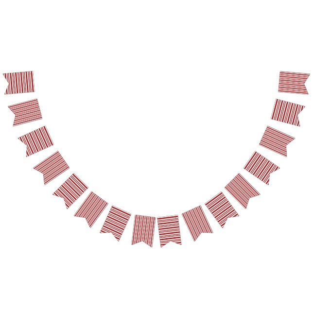 Rot und weiß gestanzt wimpelkette (Alle)