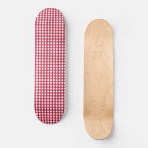 Rot und Weiß Gingham Kariert Skateboard