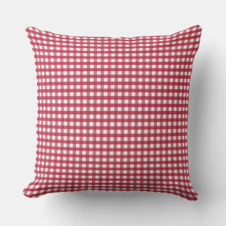 Rot und Weiß Gingham Kissen