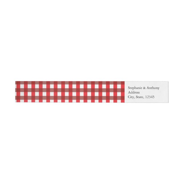 Rot und Weiß Gingham Pattern Barbeque Wedding (Person)