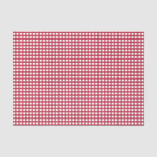 Rot und Weiß Gingham Seidenpapier